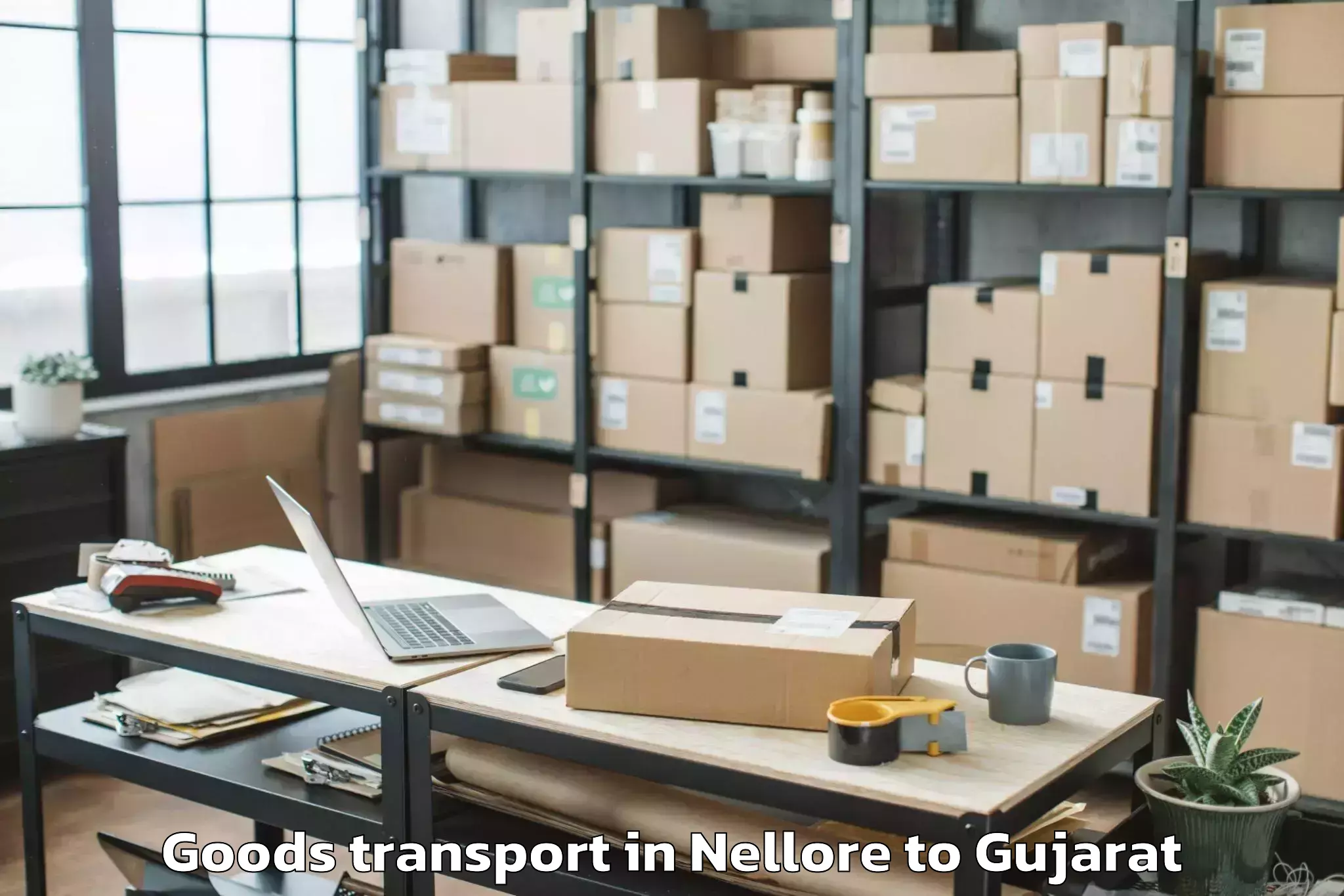 Top Nellore to Jamjodhpur Goods Transport Available